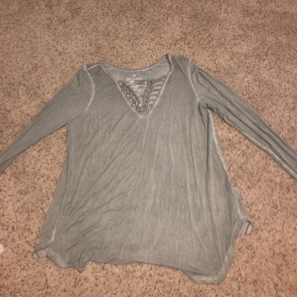 green American eagle shirt